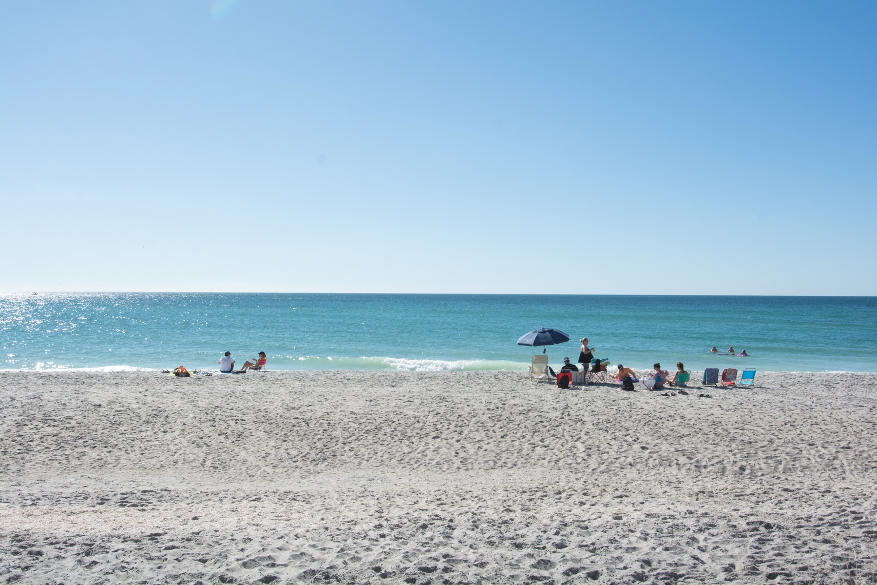 Soft sand and turquoise Gulf water near Stump Pass, Englewood Florida